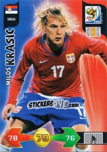 Sticker Milos Krasic - FIFA World Cup South Africa 2010. Adrenalyn XL (UK edition) - Panini