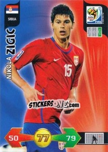 Sticker Nikola Zigic - FIFA World Cup South Africa 2010. Adrenalyn XL (UK edition) n. 324 - Panini