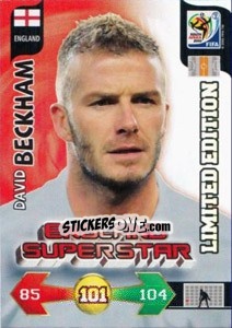 Cromo David Beckham - FIFA World Cup South Africa 2010. Adrenalyn XL (UK edition) - Panini