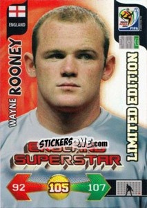 Sticker Wayne Rooney - FIFA World Cup South Africa 2010. Adrenalyn XL (UK edition) n. LE13 - Panini
