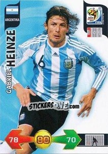 Cromo Gabriel Heinze - FIFA World Cup South Africa 2010. Adrenalyn XL (UK edition) - Panini