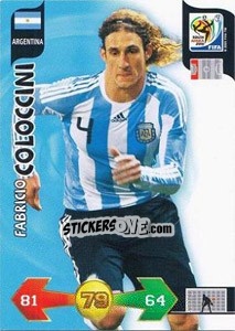 Sticker Fabricio Coloccini - FIFA World Cup South Africa 2010. Adrenalyn XL (UK edition) - Panini