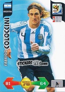 Cromo Fabricio Coloccini - FIFA World Cup South Africa 2010. Adrenalyn XL (UK edition) - Panini