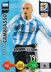 Sticker Esteban Cambiasso - FIFA World Cup South Africa 2010. Adrenalyn XL (UK edition) - Panini
