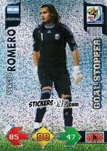 Sticker Sergio Romero - FIFA World Cup South Africa 2010. Adrenalyn XL (UK edition) n. 19 - Panini