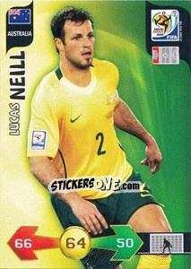 Sticker Lucas Neill - FIFA World Cup South Africa 2010. Adrenalyn XL (UK edition) n. 22 - Panini