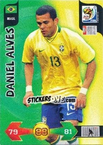 Sticker Dani Alves - FIFA World Cup South Africa 2010. Adrenalyn XL (UK edition) n. 33 - Panini