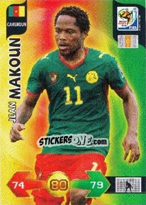 Sticker Jean Makoun - FIFA World Cup South Africa 2010. Adrenalyn XL (UK edition) n. 54 - Panini