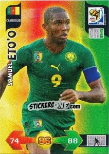 Sticker Samuel Eto'O - FIFA World Cup South Africa 2010. Adrenalyn XL (UK edition) n. 56 - Panini