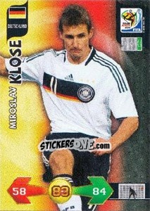 Sticker Miroslav Klose - FIFA World Cup South Africa 2010. Adrenalyn XL (UK edition) n. 97 - Panini