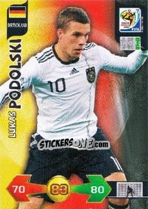 Sticker Lukas Podolski - FIFA World Cup South Africa 2010. Adrenalyn XL (UK edition) - Panini