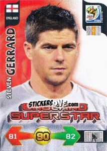 Figurina Steven Gerrard - FIFA World Cup South Africa 2010. Adrenalyn XL (UK edition) - Panini