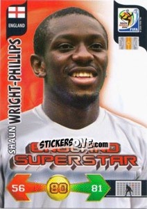 Figurina Shaun Wright-Phillips - FIFA World Cup South Africa 2010. Adrenalyn XL (UK edition) - Panini