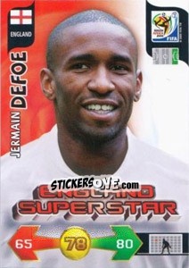 Sticker Jermain Defoe - FIFA World Cup South Africa 2010. Adrenalyn XL (UK edition) - Panini