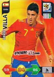 Sticker David Villa - FIFA World Cup South Africa 2010. Adrenalyn XL (UK edition) - Panini