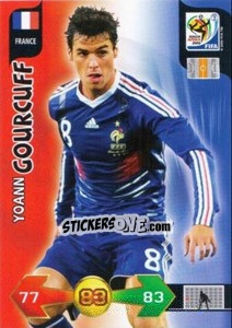 Sticker Yoann Gourcuff - FIFA World Cup South Africa 2010. Adrenalyn XL (UK edition) - Panini