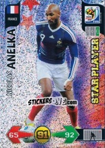 Figurina Nicolas Anelka - FIFA World Cup South Africa 2010. Adrenalyn XL (UK edition) - Panini