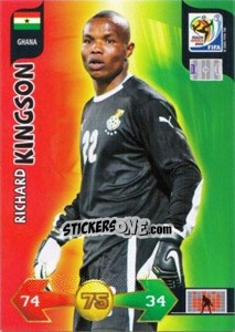 Sticker Richard Kingson - FIFA World Cup South Africa 2010. Adrenalyn XL (UK edition) n. 168 - Panini