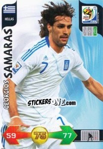 Sticker Georgios Samaras - FIFA World Cup South Africa 2010. Adrenalyn XL (UK edition) n. 184 - Panini