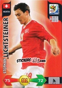 Sticker Stephan Lichtsteiner - FIFA World Cup South Africa 2010. Adrenalyn XL (UK edition) n. 189 - Panini