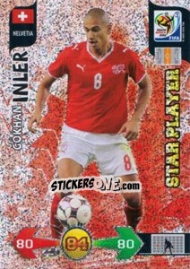 Sticker Gökhan Inler - FIFA World Cup South Africa 2010. Adrenalyn XL (UK edition) n. 197 - Panini