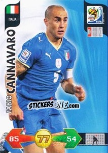 Cromo Fabio Cannavaro - FIFA World Cup South Africa 2010. Adrenalyn XL (UK edition) - Panini