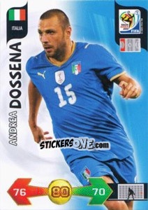 Figurina Andrea Dossena - FIFA World Cup South Africa 2010. Adrenalyn XL (UK edition) - Panini