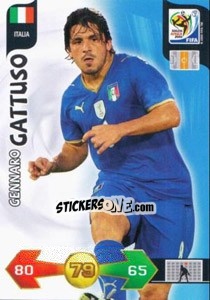 Figurina Gennaro Gattuso - FIFA World Cup South Africa 2010. Adrenalyn XL (UK edition) - Panini
