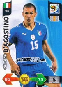 Figurina Gaetano D'Agostino - FIFA World Cup South Africa 2010. Adrenalyn XL (UK edition) - Panini