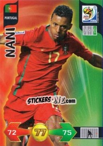 Figurina Nani - FIFA World Cup South Africa 2010. Adrenalyn XL (UK edition) - Panini
