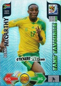Cromo Benni McCarthy - FIFA World Cup South Africa 2010. Adrenalyn XL (UK edition) - Panini