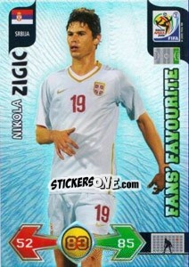 Sticker Nikola Zigic - FIFA World Cup South Africa 2010. Adrenalyn XL (UK edition) n. 327 - Panini