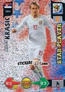 Sticker Milos Krasic - FIFA World Cup South Africa 2010. Adrenalyn XL (UK edition) n. 329 - Panini