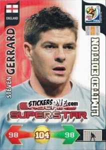 Sticker Steven Gerrard - FIFA World Cup South Africa 2010. Adrenalyn XL (UK edition) - Panini