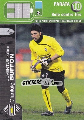 Sticker Gianluigi Buffon - Calciatori Challenge 2008-2009 n. 2 - Panini