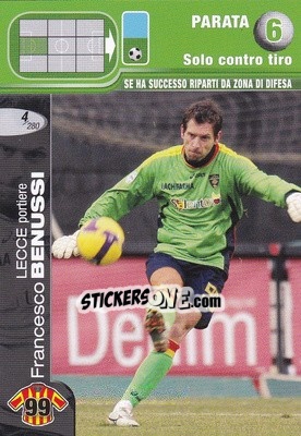 Cromo Francesco Benussi - Calciatori Challenge 2008-2009 - Panini