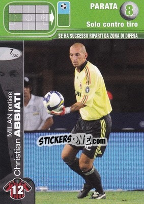 Sticker Christian Abbiati - Calciatori Challenge 2008-2009 - Panini