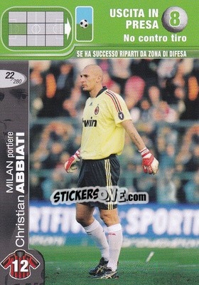 Figurina Christian Abbiati - Calciatori Challenge 2008-2009 - Panini