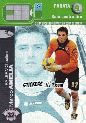 Sticker Marco Amelia - Calciatori Challenge 2008-2009 - Panini