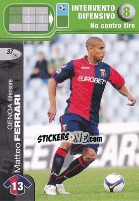 Sticker Matteo Ferrari - Calciatori Challenge 2008-2009 - Panini