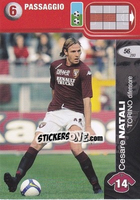 Sticker Cesare Natali - Calciatori Challenge 2008-2009 - Panini