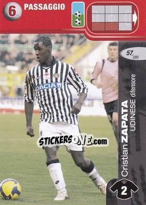 Figurina Cristian Zapata - Calciatori Challenge 2008-2009 - Panini