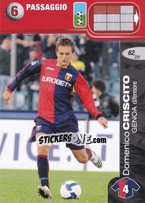 Sticker Domenico Criscito - Calciatori Challenge 2008-2009 - Panini