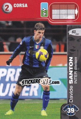 Figurina Davide Santon - Calciatori Challenge 2008-2009 - Panini