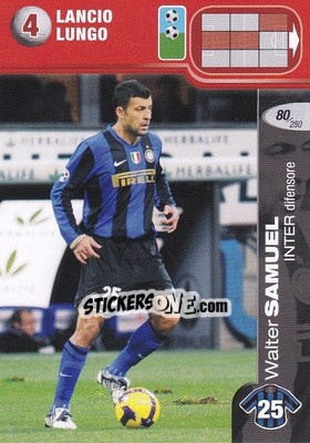 Sticker Walter Samuel - Calciatori Challenge 2008-2009 - Panini
