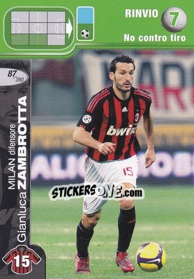 Cromo Gianluca Zambrotta - Calciatori Challenge 2008-2009 - Panini