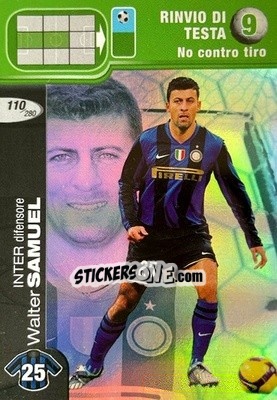 Sticker Walter Samuel - Calciatori Challenge 2008-2009 - Panini