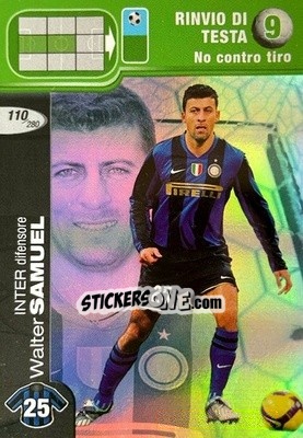 Cromo Walter Samuel - Calciatori Challenge 2008-2009 - Panini