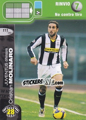 Sticker Cristian Molinaro - Calciatori Challenge 2008-2009 - Panini