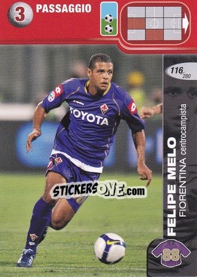Sticker Felipe Melo - Calciatori Challenge 2008-2009 n. 116 - Panini